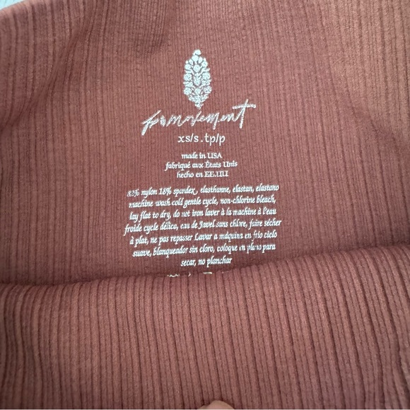 Free People Movement Good Karma High Rise Leggings rusty red Size XS/S NWOT - Picture 7 of 9